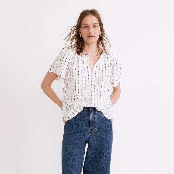 Madewell Tops - Madewell Tie-neck tunic blouse